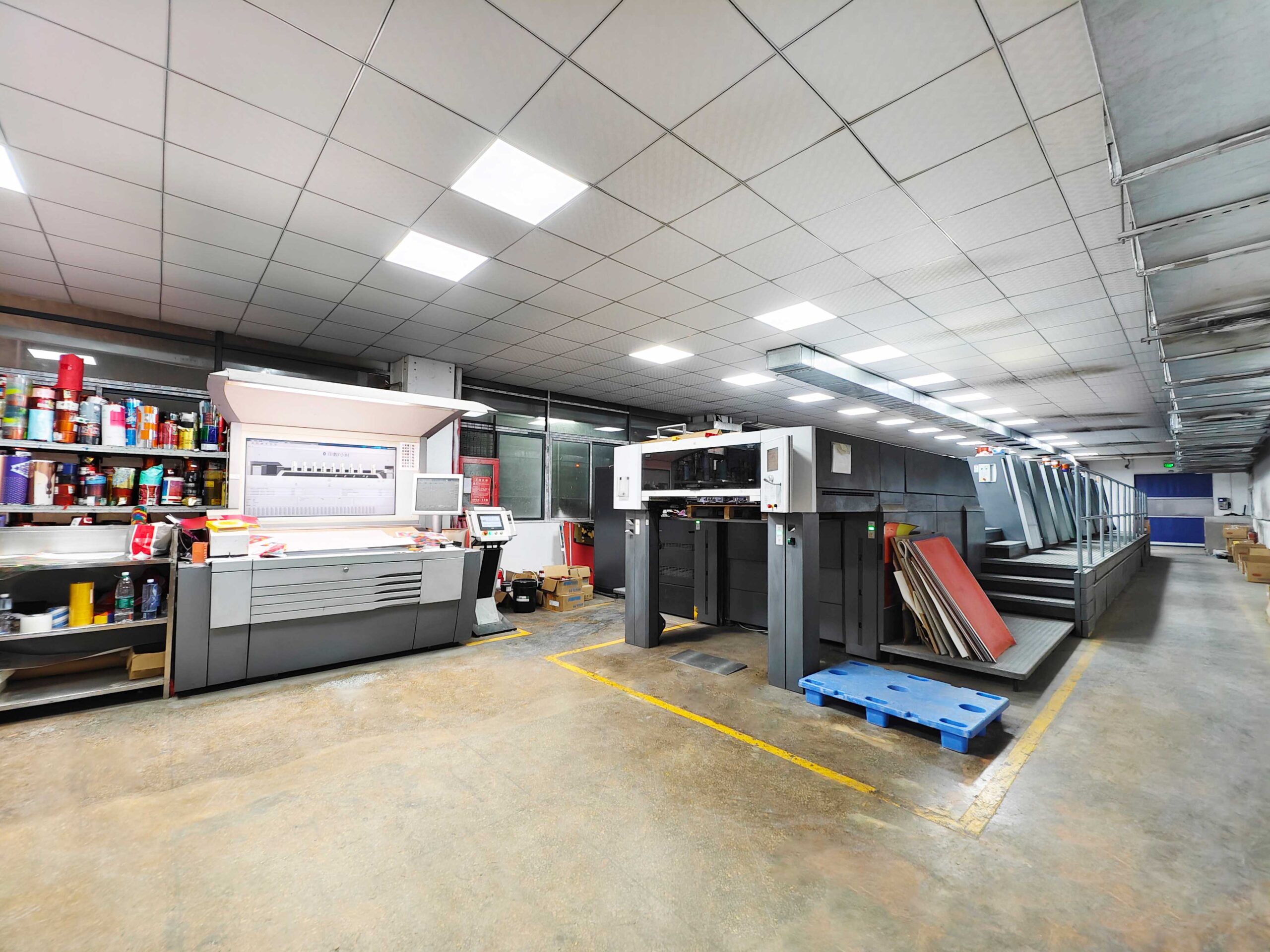 Paper packaging production line in our manufacturing facility