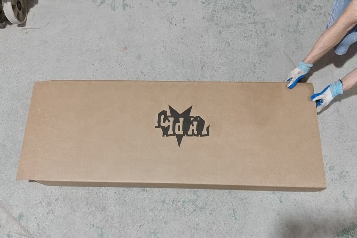 Custom printed corrugated box with company branding