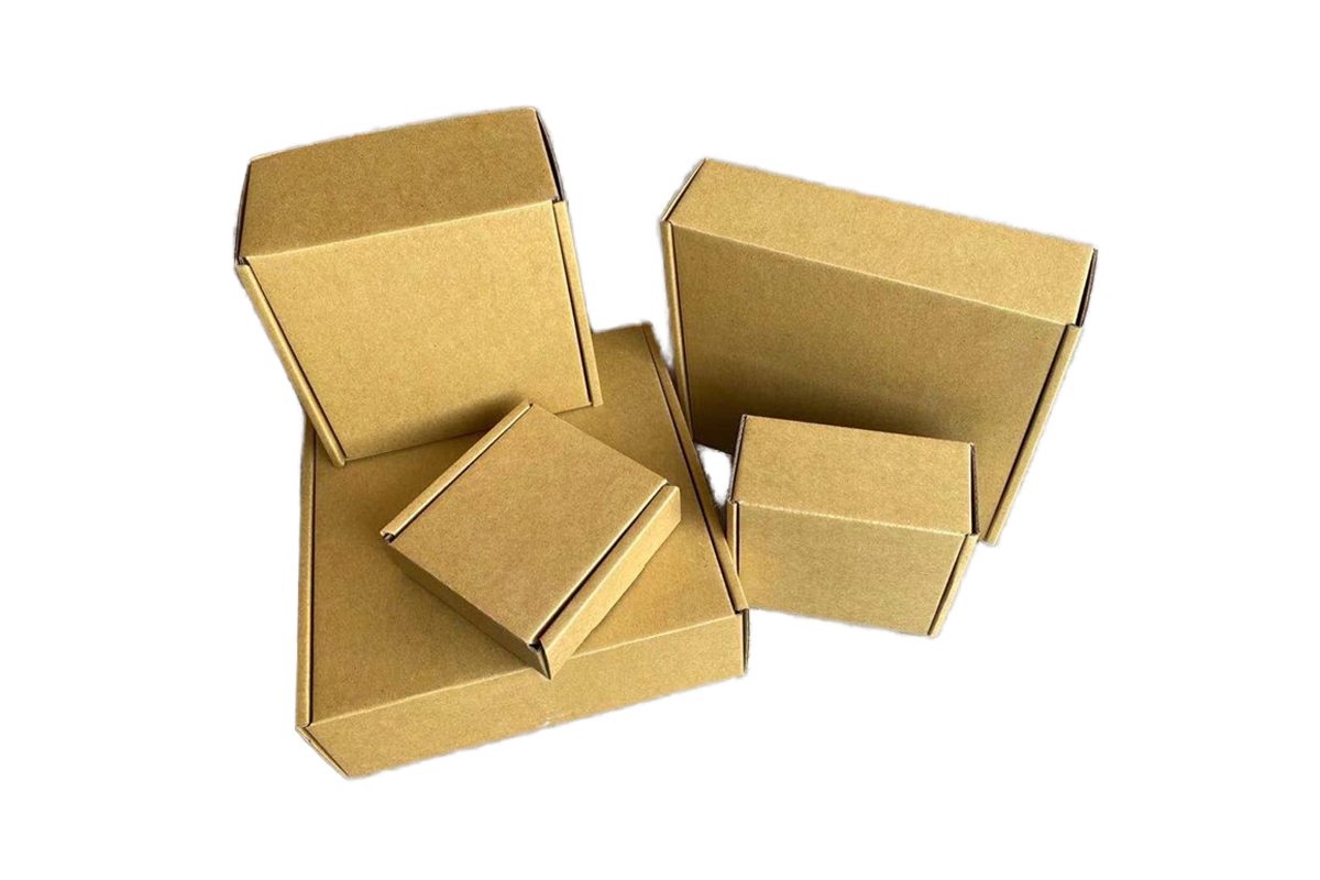 Custom size unprinted kraft mailer box for different product dimensions